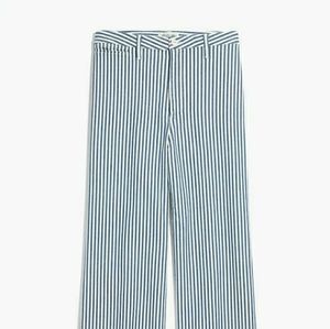Madewell Railroad Stripe Wide Leg Crop Pant